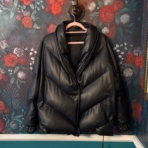 Blank NYC Women's Black Puffer Jacket